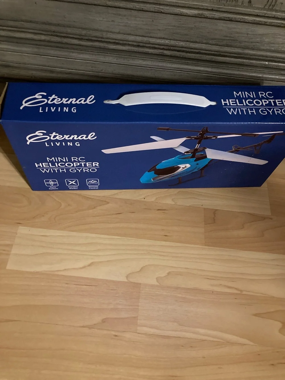 Blue Mini RC Helicopter with Gyro Stabilization